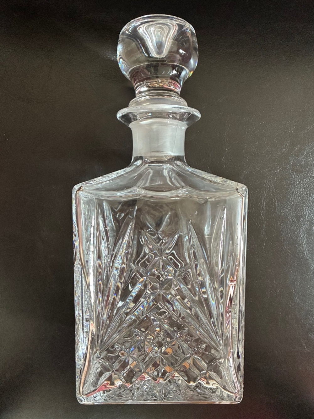 Cristal Decanter Vintage Crystal Lead Glass with Glass 9 Inches With Stopper